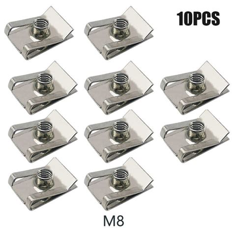 Four Seasonspet 10pcs Stainless Steel U Type Clips With Thread M6 M5