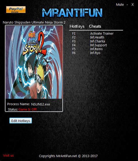 Naruto Shippuden: Ultimate Ninja Storm 2 Trainer +5 v1.00 MrAntiFun - download cheats, codes ...