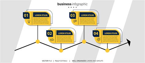 Vector infographics timeline design template with 3D paper label ...