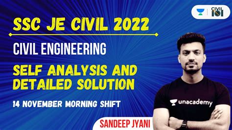 Ssc Je Civil 2022 Self Analysis And Detailed Solution Civil