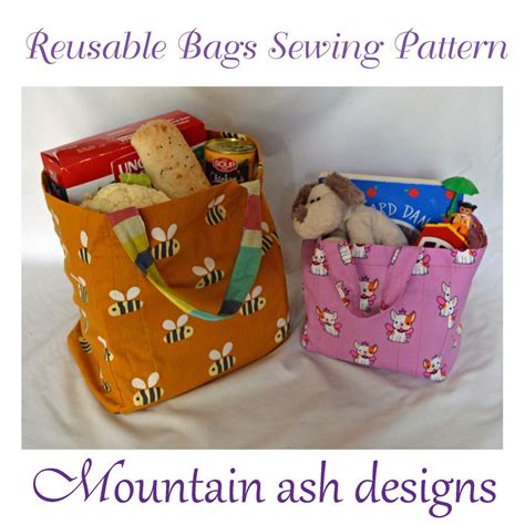 Reusable Shopping Bags Pdf Sewing Pattern Library Bags Green Eco - Etsy