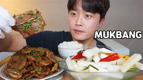 La갈비 시원한 동치미 먹방 La Galbibeef Ribs And Radish Water Kimchi Asmr Mukbang