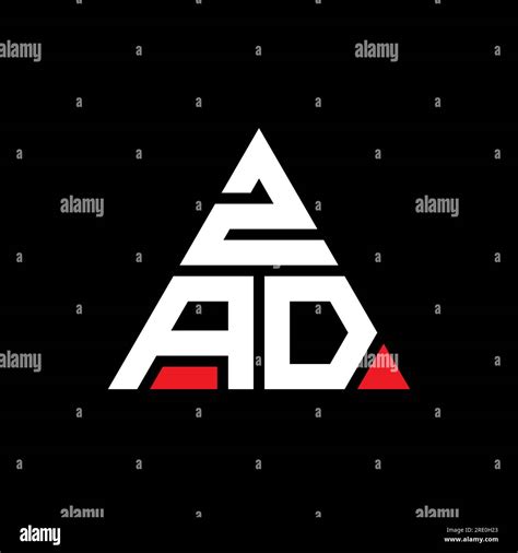 Zad Triangle Letter Logo Design With Triangle Shape Zad Triangle Logo