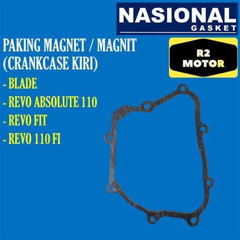 Jual NGI GASKET PAKING MAGNET MAGNIT CRANKCASE KIRI BLADE REVO ABSOLUTE