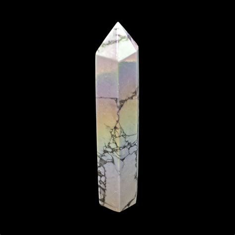 Angel Aura Howlite Point Crystal Vaults