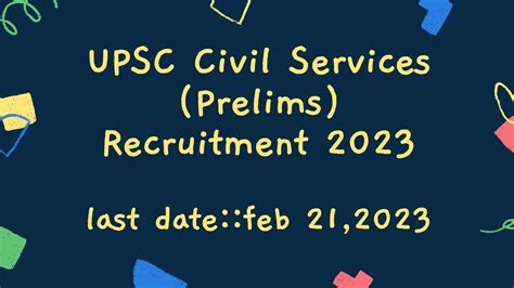 Upsc Civil Services Prelims Recruitment 2023 Sathish Edu Tech