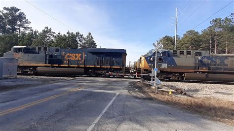 CSXT 3230 Leads CSX G346 At Park Jct In Greenwood SC On The CSX Monroe