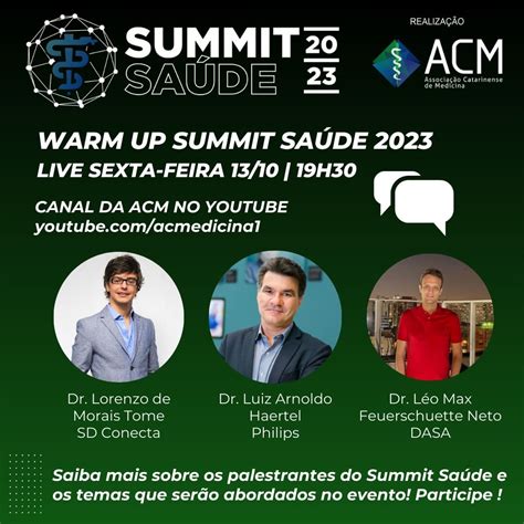 ACM Warm Up Summit Saúde 2023 Acompanhe no YouTube