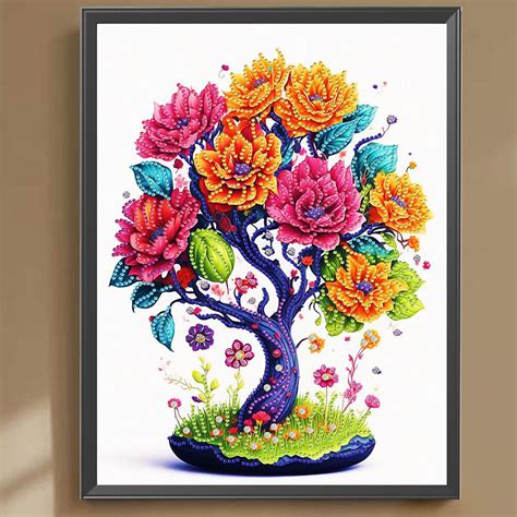 5D DIY Partial Special Shaped Drill Diamond Painting Fortune Tree Decor