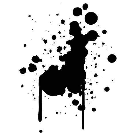 Premium Vector Vector Black Ink Drops And Paint Splashes Hand Drawn