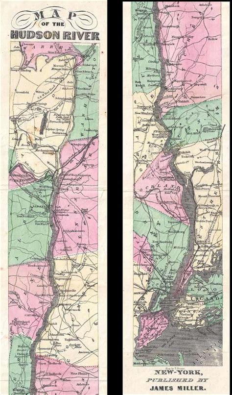 Map of the Hudson River.: Geographicus Rare Antique Maps