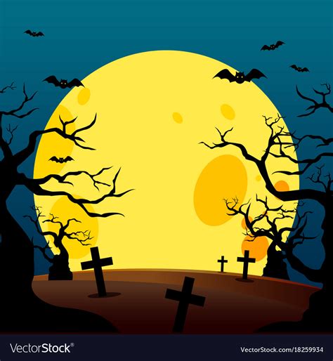 Halloween poster design background Royalty Free Vector Image