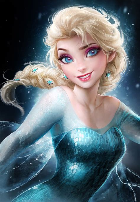 Ilustración De Elsa Congelada De Disney Fondo De Pantalla Del Teléfono