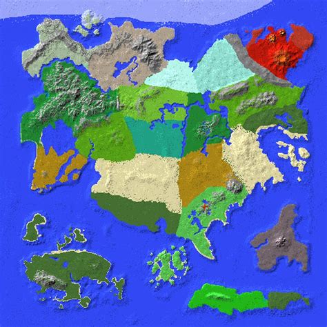 Fantasy Minecraft Map (WORLD PAINTER) 4000x4000 Minecraft Map