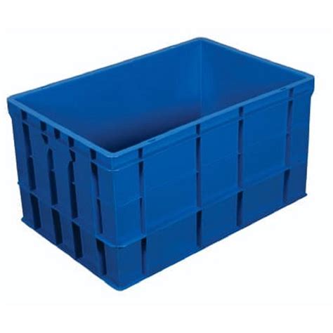 Rectangular 200L Blue Plastic Crates For Industrial Outer Dimension