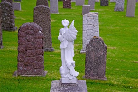 Angel and tombstones stock photo. Image of broken, protect - 32336858