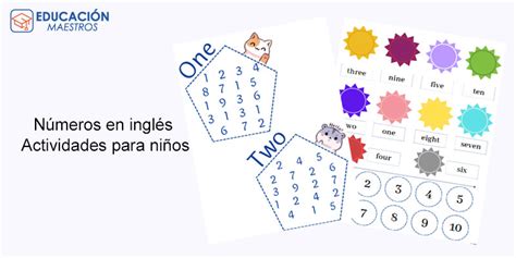 Números en Inglés Actividades para Niños