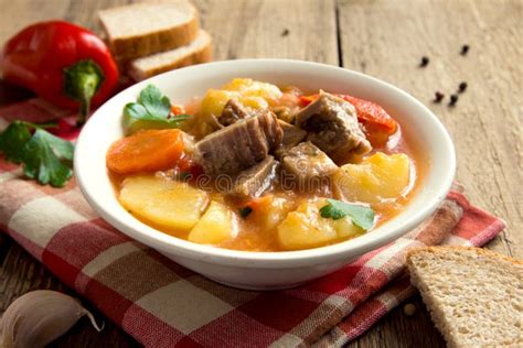 Stew with Meat and Vegetables Stock Image - Image of cuisine, dish ...