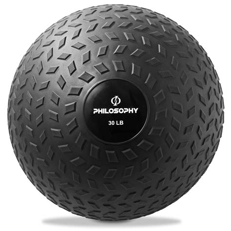 Philosophy Gym Slam Ball, 30 LB - Weighted Fitness Medicine Ball with