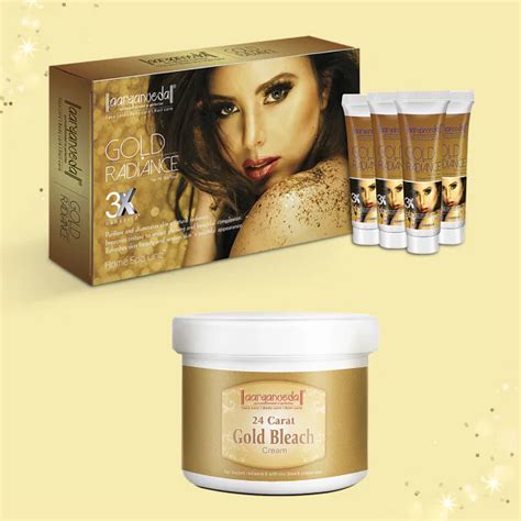 Aryanveda Carat Gold Bleach Cream With Gold Facial Spa Kit For