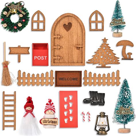 Eyclfy Kit Porte Lutin De No L Pi Ces Miniature Lutin Farceur De