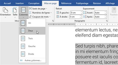 Mettre Du Texte En Colonnes Dans Word