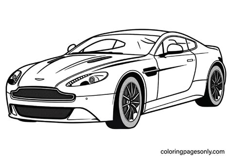 Aston Martin Vantage Coloring Page - Free Printable Coloring Pages