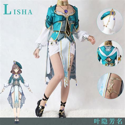Genshin Impact Lisa Minci Cosplay Costume Womens Outfit Sizes Xsxxxl