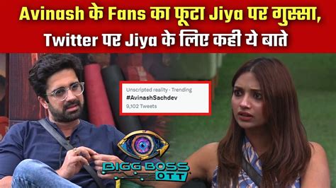 Avinash S Fans Angry On Jiya Shankar Avinash Sachdev Trended On