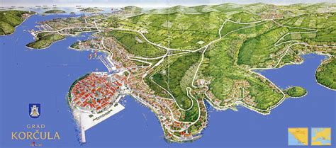 Korcula Tourist Map - Korcula Croatia • mappery