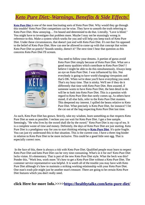 Keto Pure Diet:-*Must* Read Review Before Order by tutanota8957 - Issuu