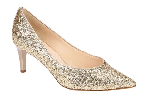 Högl Pumps Gold Glitter Textil 6756 Schuhhaus Strauch