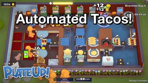 Solo Day 1 To Auto Diner Tacos On Ot4 Automation Plateup Youtube