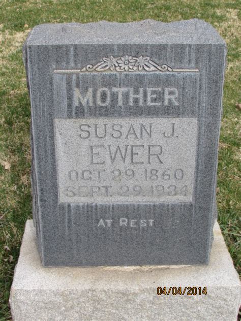 Susan Jeanette Nettie Coulter Ewer Find A Grave Memorial