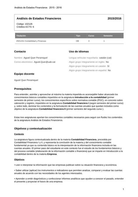 Pdf An Lisis De Estados Financieros Uab Pdf Fileelaborar E