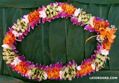 Real Leis Hawaiian Lei Orchid Lei Fresh Hawaiian Leis