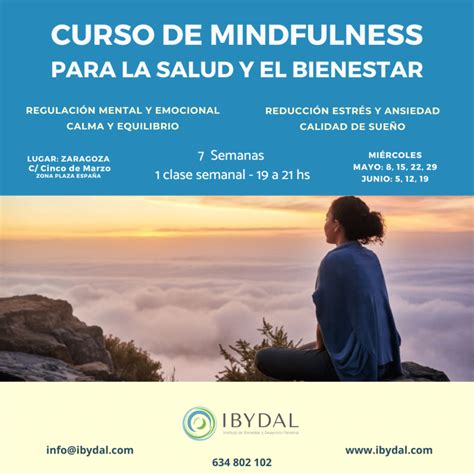 CURSO DE MINDFULNESS PARA LA SALUD Y EL BIENESTAR Agenda Zaragoza