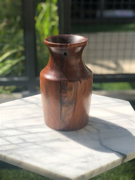 Handmade Mesquite Wooden Vase Etsy