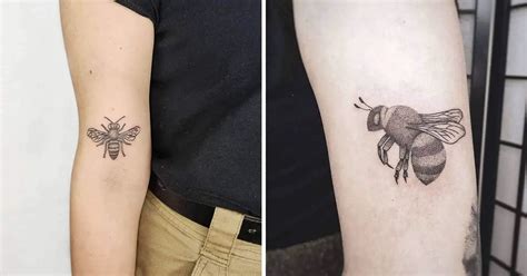 24 Cute and Beautiful Bee Tattoo Examples – SORTRA