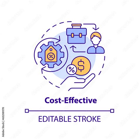 2d Editable Multicolor Icon Cost Effective Concept Simple Isolated