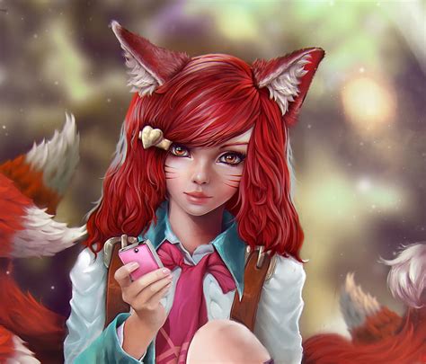 1080P Descarga Gratis Ahri Frumusete Luminos Nueve Colas