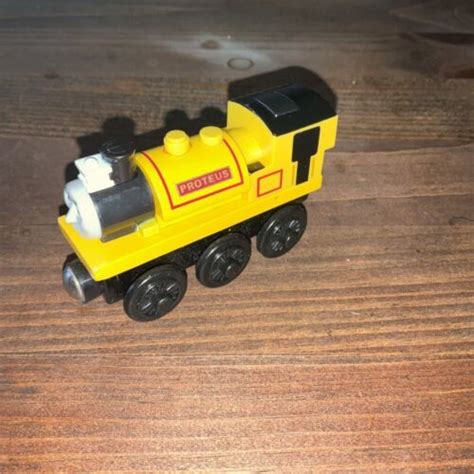 Thomas And Friends Wooden Railway Proteus Engine With Working Head Lamp