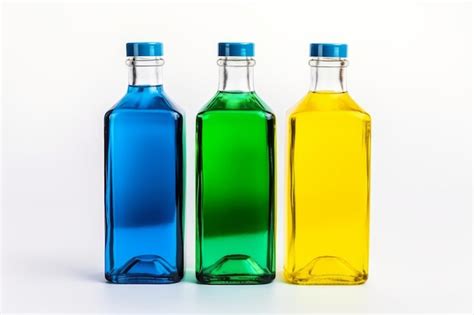 Premium Ai Image Brightly Colored Food Coloring Bottles A Rainbow