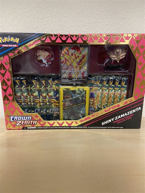 Pokemon Crown Zenith Premium Figure Collection Shiny Zamazenta Factory Sealed Values Mavin