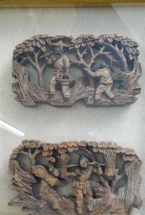 Pictures made with Chinese wood carving | Antiques Board