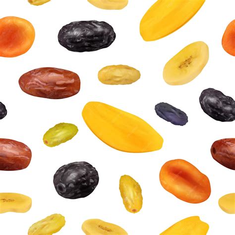 Premium Vector | Drying fruit pattern Natural helthy fruits dried prune