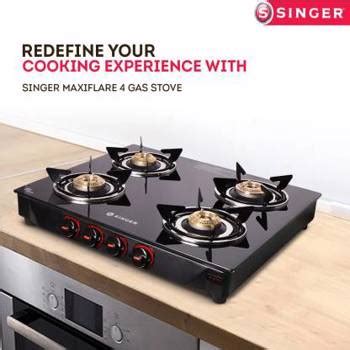 Singer Glass Gas Stove Maxiflare 4GS