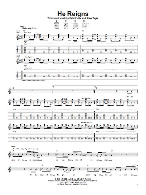 He Reigns by Newsboys - Guitar Tab - Guitar Instructor