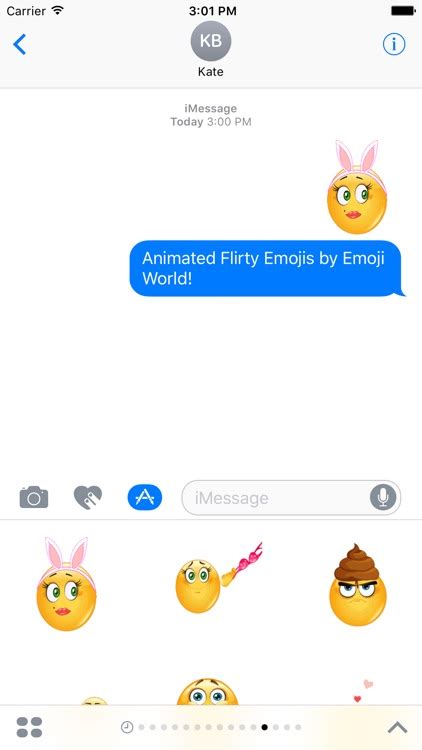 Animated Flirty Emoji Stickers By Emoji World