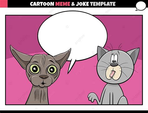 Gambar Ilustrasi Kartun Templat Meme Dengan Belon Ucapan Komik Kosong